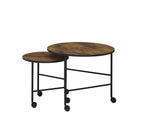 Oblis Vintage Nesting Tables with Metal Tripod Legs – Set of 2