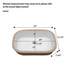 Undermount Bathroom Sink with Overflow - White Ceramic, 22" x 15.25"