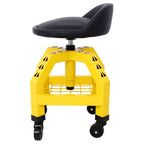 Pneumatic 360 Degree Swivel Creeper Stool with Adjustable Height - Red, Yellow, Green, Dark Gray