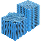 Durable PVC Interlocking Tile 50PCS with Rapid Drainage - Blue, Black, or Gray