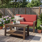 2 Piece Outdoor Conversation Set with Loveseat & Coffee Table - Multiple Colors