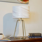 White Desk Lamp with Metal Base - Optima