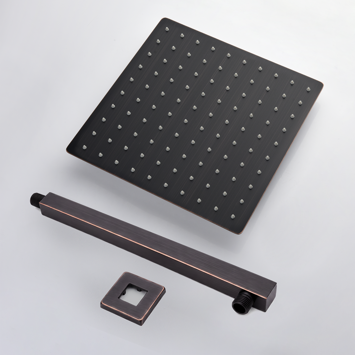 10 Inch Rainfall Square Shower Head with Wall Mount - Oil Rubbed Bronze
