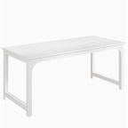 Large Executive Desk with Thick Frame - White