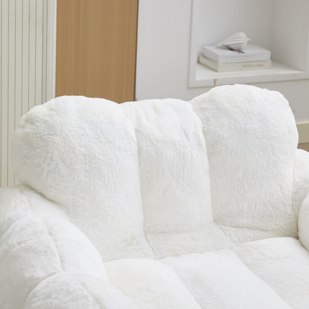 Lotus Style Compression Sofa Bean Bag with Ergonomic Design - White or Pink