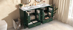 60" Double Sink Bathroom Vanity with Ample Storage - Green