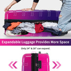 Gradient Color Hardshell Luggage Set with Spinner Wheels and TSA Lock – Light Blue or Purple