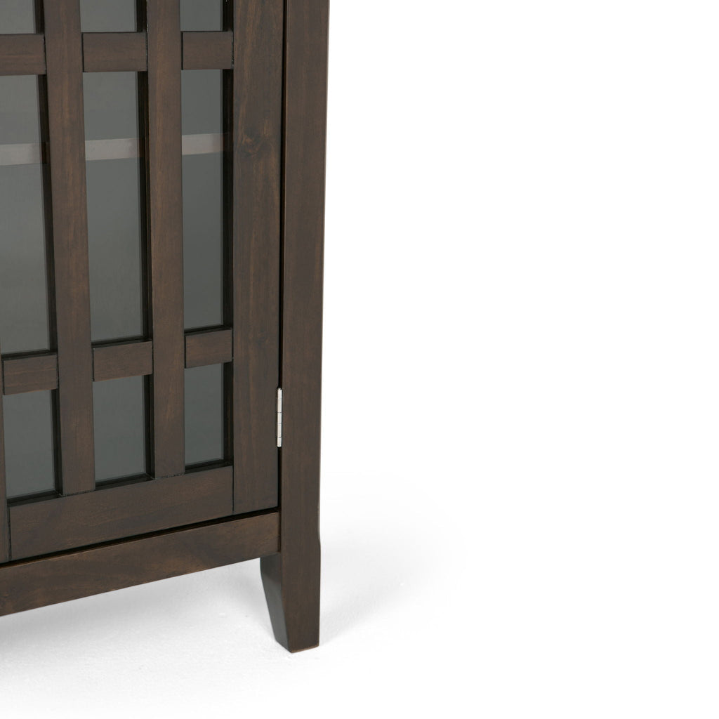 Storage Media Cabinet with Adjustable Shelves - Dark Brown, Light Brown, Dark Gray