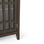 Storage Media Cabinet with Adjustable Shelves - Dark Brown, Light Brown, Dark Gray