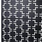 Freestanding Metal Privacy Screen with Durable Construction - Black