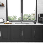 Modern Undermount Stainless Steel Kitchen Sink 16 Gauge, Deep Single Bowl - Gray