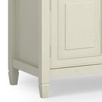 Wide Solid Wood TV Stand with Ample Storage - Dark Brown, White, Gray