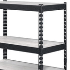Industrial 4-Tier Bookcase with Adjustable Shelves - Metal & MDF