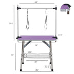 Folding Pet Grooming Table with Adjustable Arm - Multiple Colors