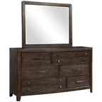 Cedar Lined Dresser with Seven Drawers - Antique Brown