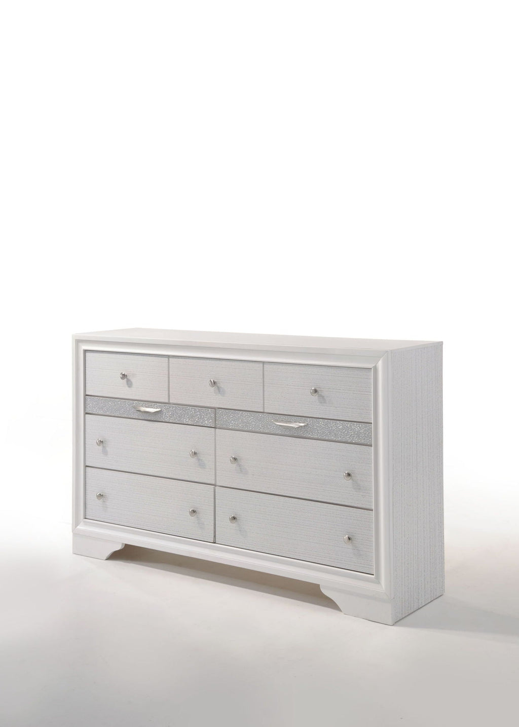 Naima Versatile Storage Dresser with Felt-Lined Jewelry Drawer – White or Black