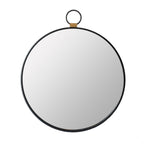 Black Contemporary Wall Mirror with Minimalist Frame - 24" W x 27.5" H