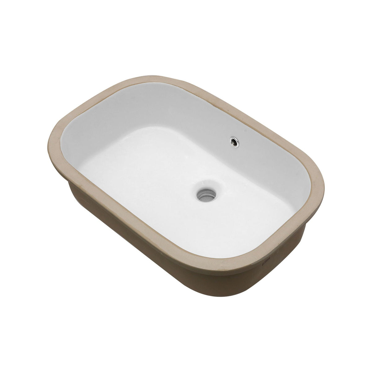 Undermount Bathroom Sink with Overflow - White Ceramic, 22" x 15.25"