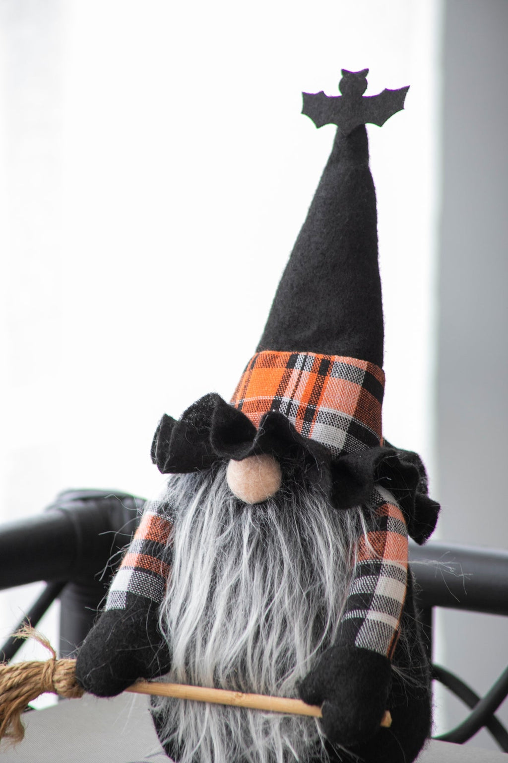 10.6"H Halloween Gnome Decor Set of 2 with Handcrafted Detail - Orange