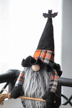 10.6"H Halloween Gnome Decor Set of 2 with Handcrafted Detail - Orange