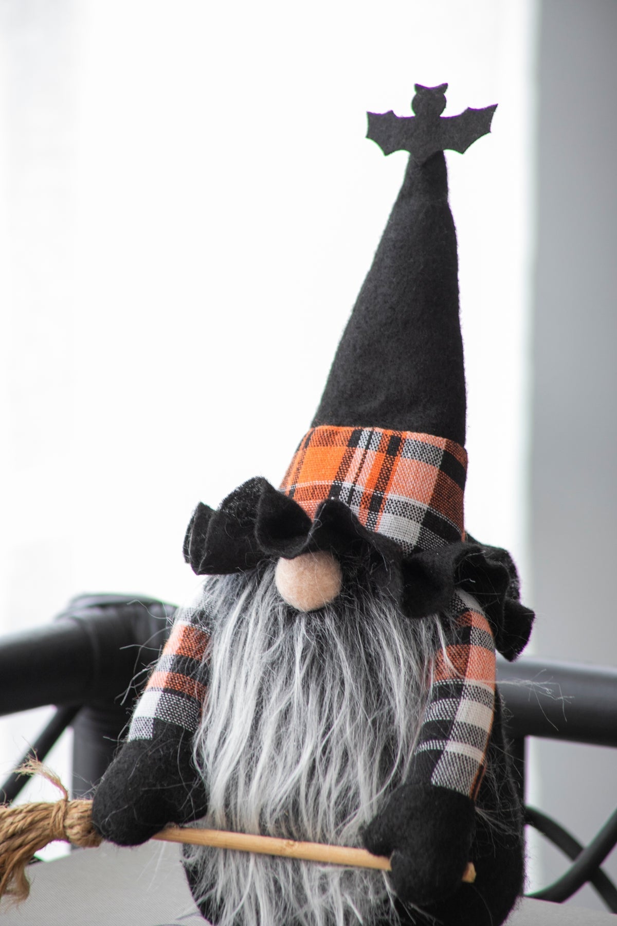 10.6"H Halloween Gnome Decor Set of 2 with Handcrafted Detail - Orange
