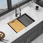 Granite Composite Workstation Undermount Kitchen Sink - Black or White