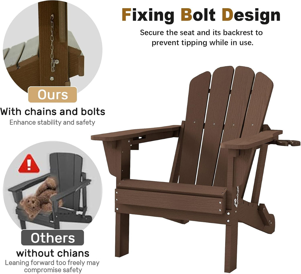 Adjustable HDPE Adirondack Chairs Set of 2