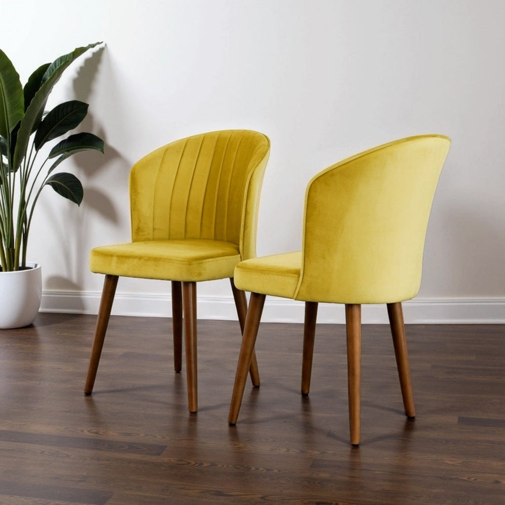 Comfortable Parsons Dining Chair Set with No Assembly Required - Beige, Blue, Yellow