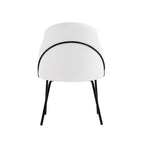Modern Vegan Upholstered Dining Chair with High-Density Foam - Beige, Gray, or White