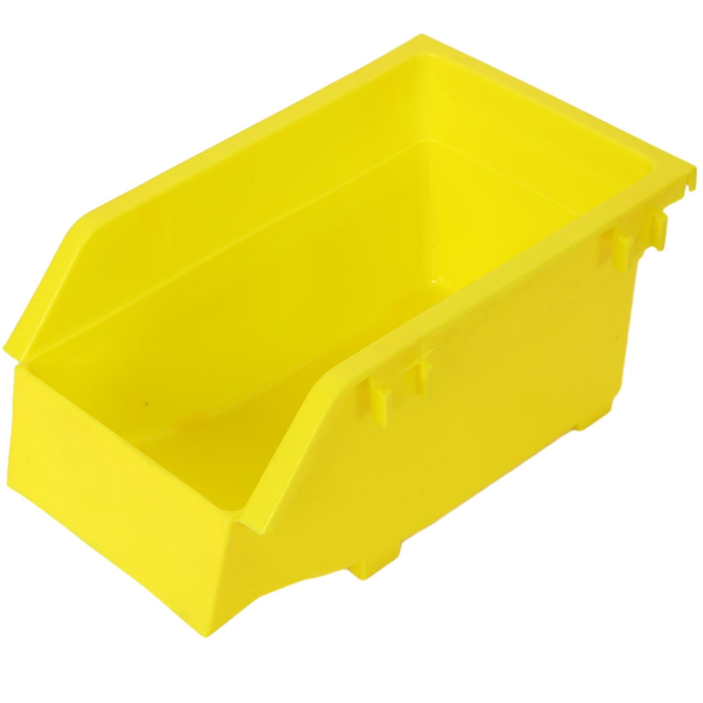 90 Parts Bin Shelving Storage Organizer with Locking Wheels - Black/Yellow