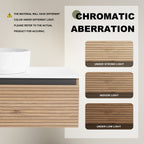 36'' Wall Mounted Bathroom Vanity with Resin Sink - Light Coffee