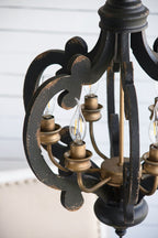 Farmhouse Chandelier with Adjustable Chain - Multiple Colors