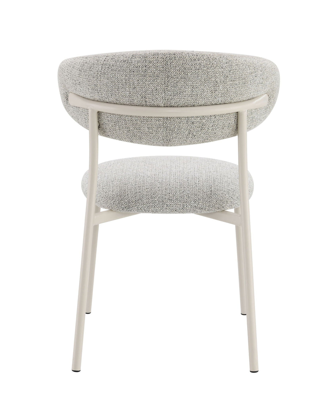 Fabric Side Chair Set with Padded Seat - Light Gray