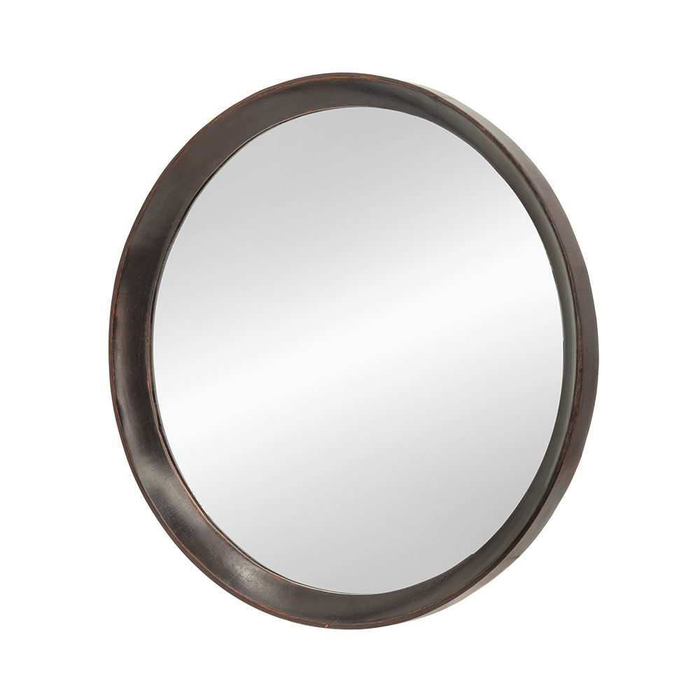Transitional Mango Wood Wall Mirror with Frame - Multiple Colors