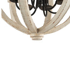 Hanging Light Fixture Chandelier with Adjustable Chain - Light Brown or White