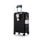 Spinner Wheel Luggage Set with USB Port and Holders - Pink, Black, Green