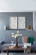 Shadow Box Wall Decor with Paper Florals – White