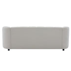 Modern Curved Chenille Sofa Couch with Sturdy Wood Frame – Cream