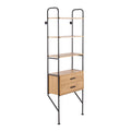 Industrial Bookcase with Steel Frame - Black/Brown