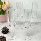 Oval Halo Acrylic Champagne Flutes with Unbreakable Design - Blue or White