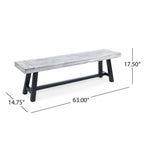 Acacia Wood Outdoor Dining Bench
