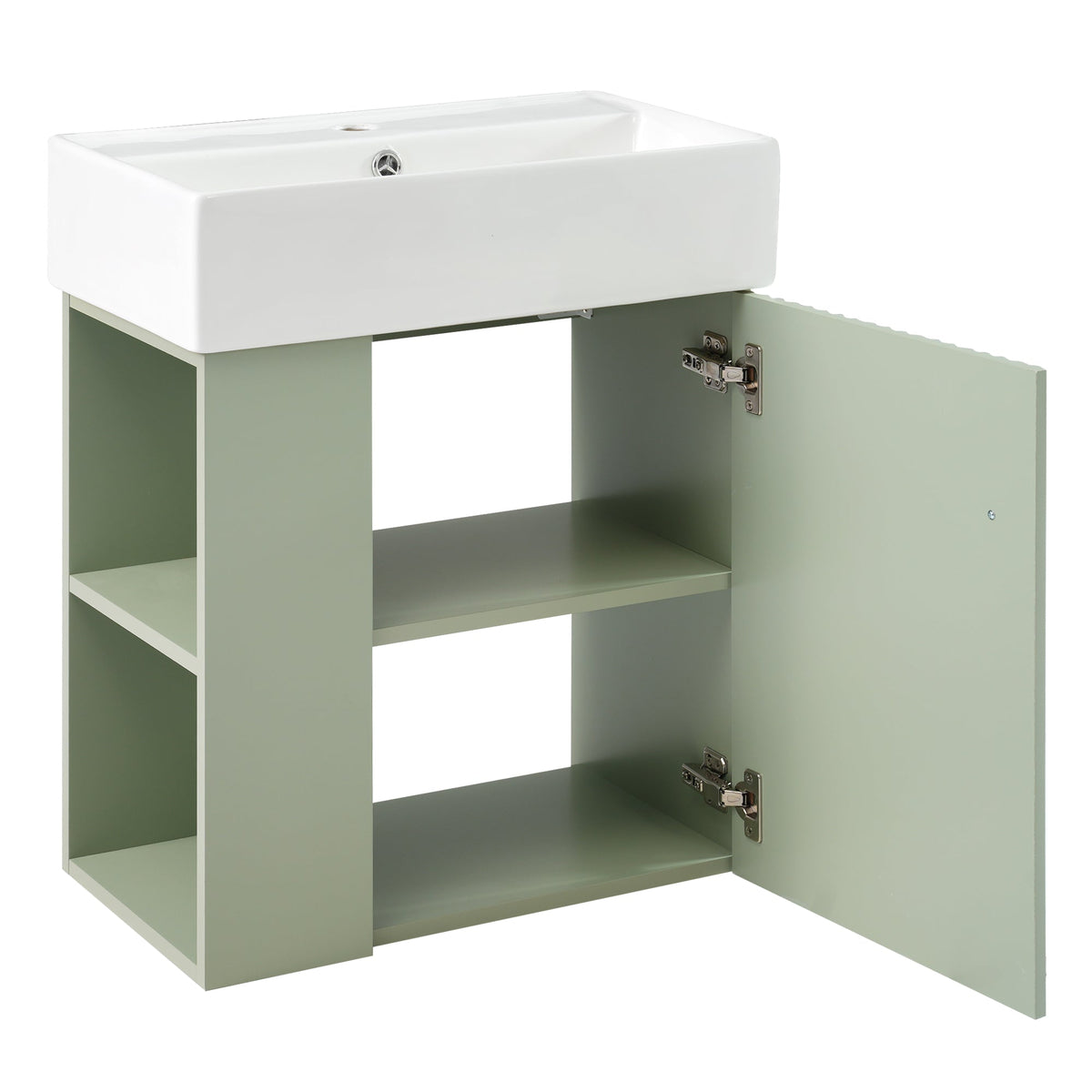 Modern Floating Bathroom Vanity with Ceramic Basin