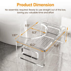 7'' Tall Acrylic Toilet Stool with Non-Slip Design - Transparent