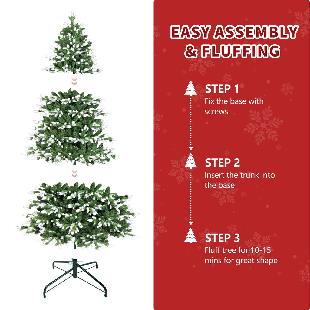 5FT Artificial Christmas Tree with White‑Tipped PE & PVC Mixed Tips