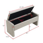 Modern Upholstered Large Bed End Bench with Hidden Storage - Multiple Colors