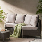 Pt Limon Modern Outdoor Single Sofa with Iron Frame – Pearl Silver or Light Brown