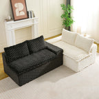 Luxury Multifunctional Sofa for Living Room with Adjustable Layout - Black, Dark Green, White, Pink