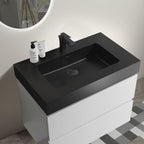 Modern Floating Bathroom Vanity with Large Storage - White or Black