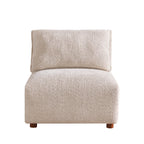 Boucle Modular Sectional Sofa with Plush Comfort - Cream