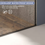 Dual Sliding Frameless Shower Door with Silent Soft-Close Design - Matte